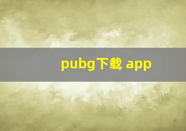 pubg下载 app